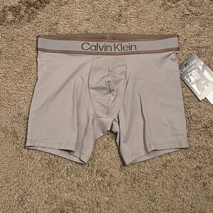 Calvin Klein Tonal Logo Boxer Briefs - Small - Ash/Cream/Beige